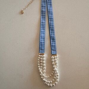 Draper James Elegant Blue and Pearl Necklace